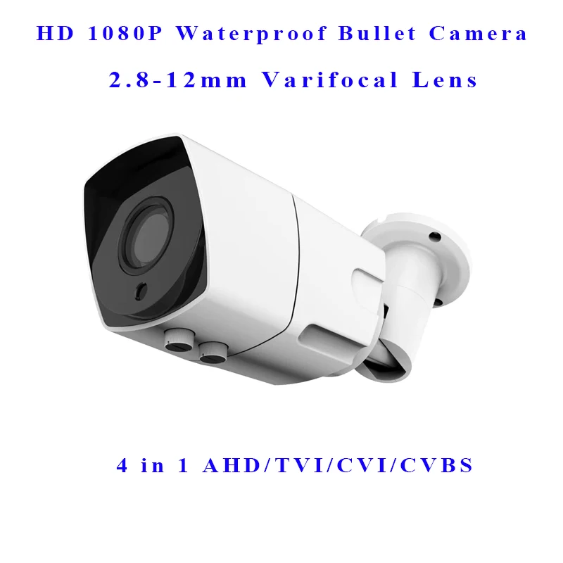 

AHD Camera Waterproof Bullet 1080P infrared support 2.8-12mm lens 4 in 1 motion detection nightVision for Security Camera System