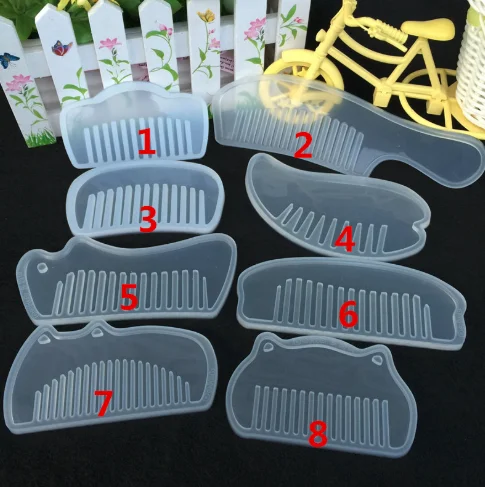 

3D Transparent Silicone Comb Mold Epoxy Resin Molds For DIY Jewelry Making Tools
