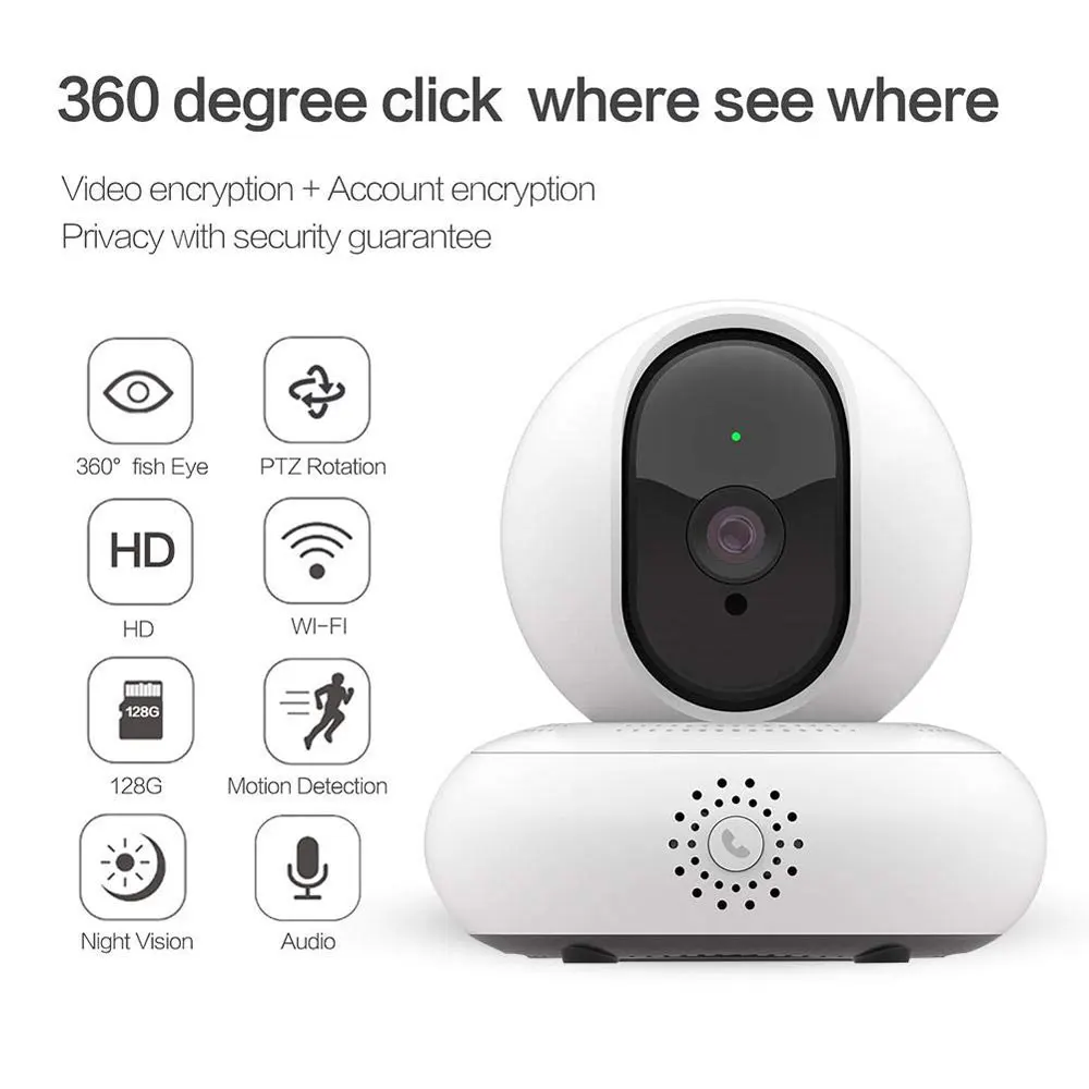Беспроводная камера видеонаблюдения HCVAHDN 1080P Wi Fi ночное видение IP купольная для