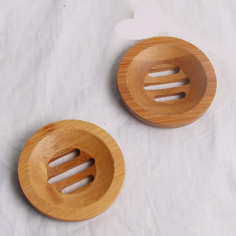 

New Wooden Natural Bamboo Soap Dish Wooden Soap Tray Holder Storage Soap Rack Plate Box Container for Bath Shower Plate Bathroom