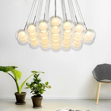 Современный светодиодный светильник люстра для гостиной подвесные светильники для столовой домашние светильники скандинавский стеклянный, для спальни Подвесные светильники в виде шаров