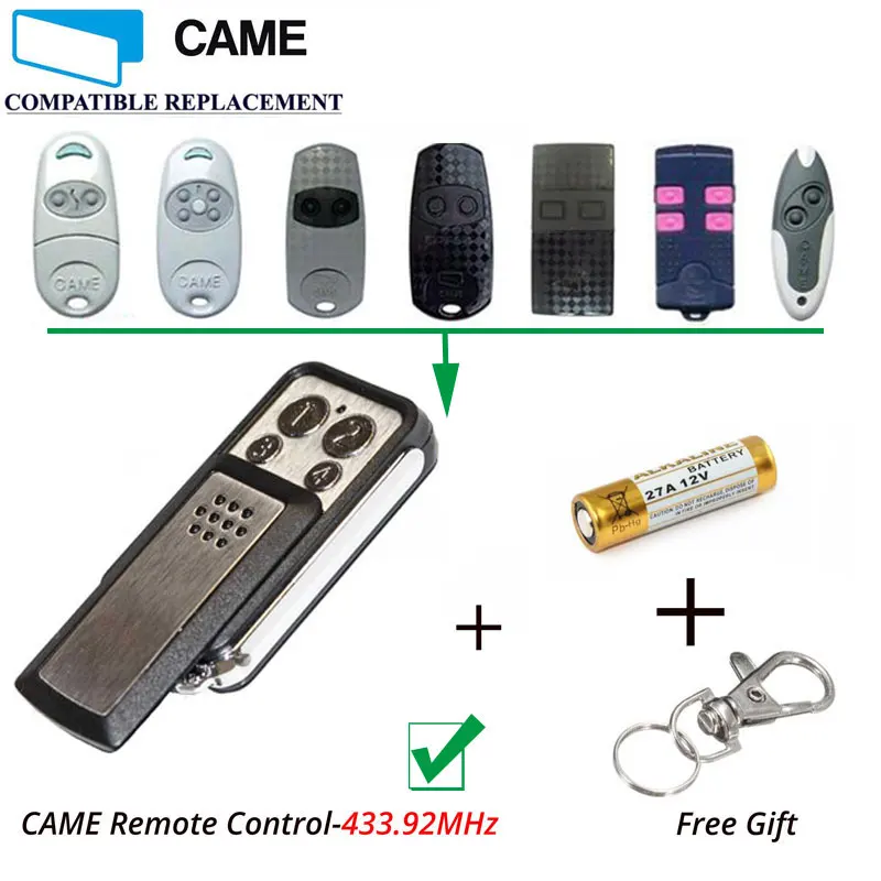 

3pcs CAME TOP TOP434EV, T434 4 Button CAME Remote Key Fob Clone/Duplicator