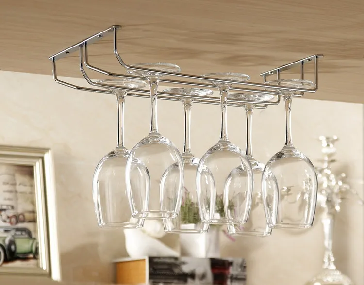 Red wine holders metal cup holder wine glass hanging cup rack wine cup