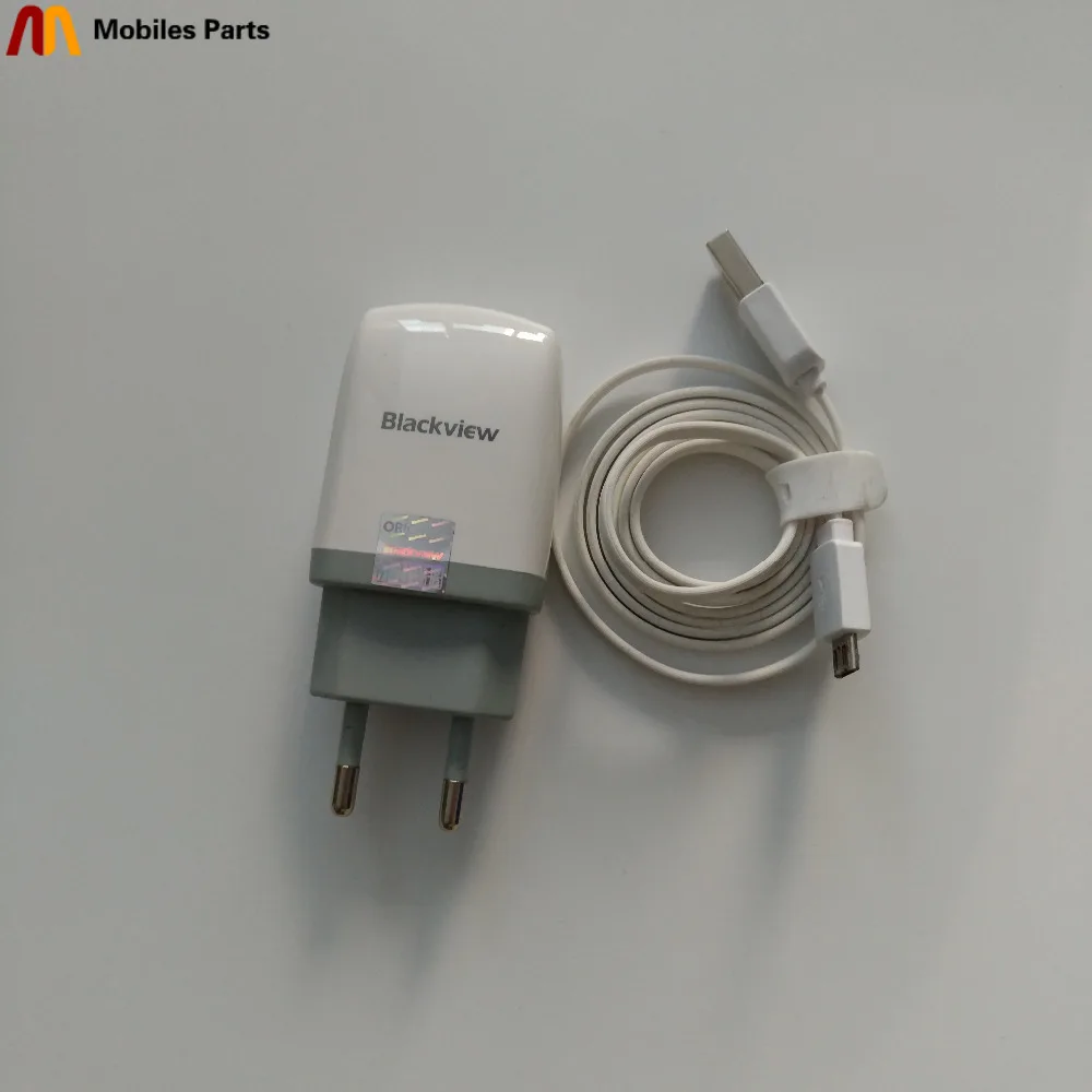 Used Travel Charger + USB Cable Line For Blackview Alife P1 Pro 5.5&quot HD 1280x720 MTK6735 Quad Core Free Shipping | Мобильные