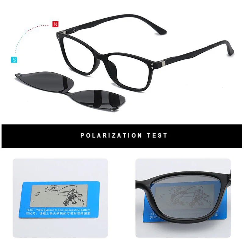 Мода Высокое качество солнечные очки Для мужчин Для женщин оптический клип на магниты Винтаж Поляризованные солнцезащитные очки мужской TR90 очки кадр Q014