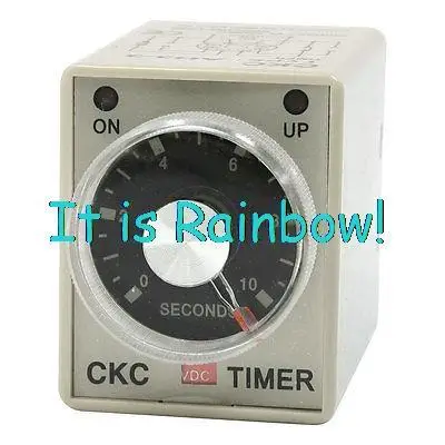 

Free Shipping DC 24V 8 Pin DPDT 2NO 2NC 0-10 Second Time Delay Relay Timer AH3-3