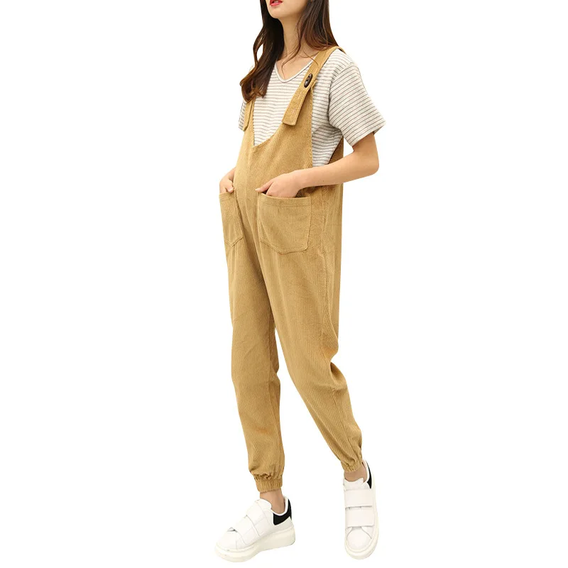 

Bib pants maternity spring summer thin section pants casual sports loose leggings pregnant women trouser clothes For Pregnancy