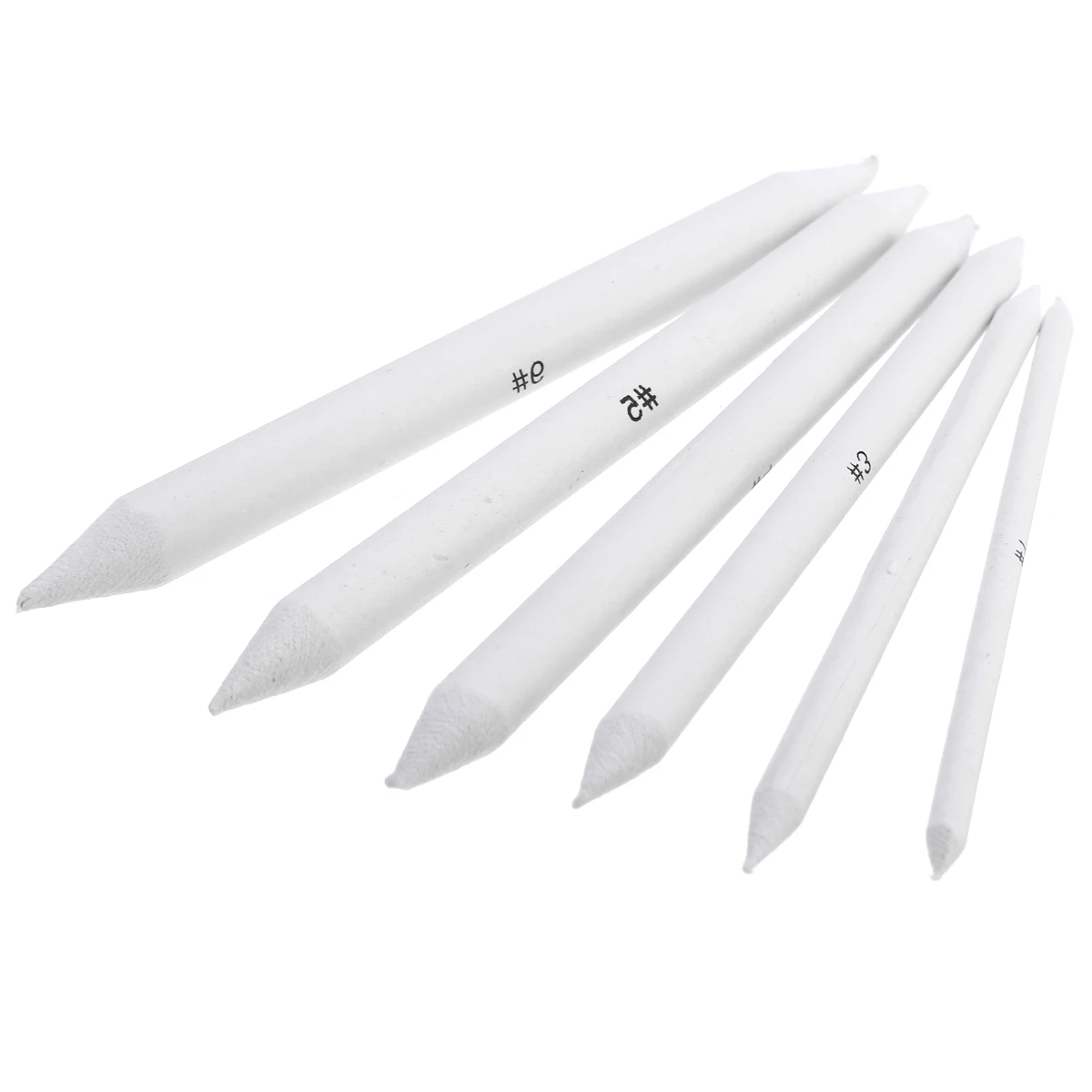 6pcs Rice Paper Blending Stump Tortillon Sketch Practical Art Drawing Pens Tool for Office School Painting Supplies