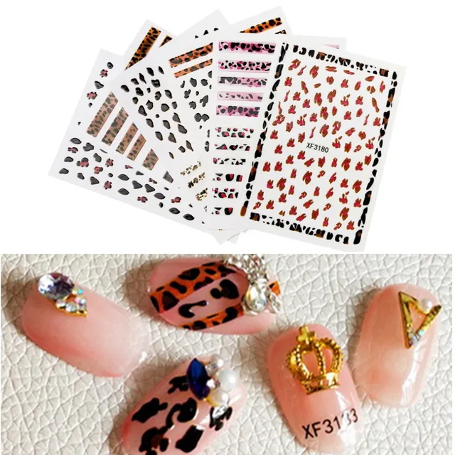 Leopard Print 3d Diy Nail Art Stickers Manicure Adhesive Water