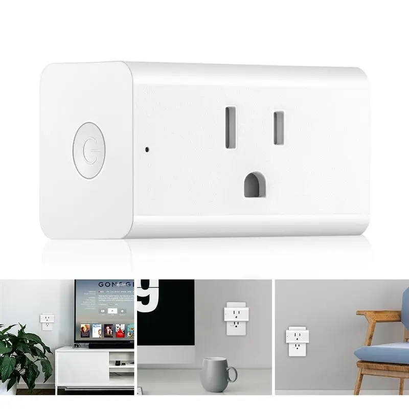 

2pcs Mini 15A US Plug Smart Wifi Wireless Switch Timer Power Plug Socket Remote Control energy saving APP Control