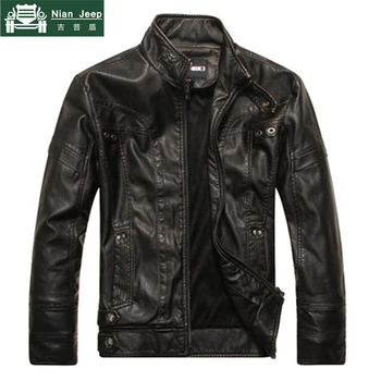 

2020 New Arrive Spring and Autumn Brand Motorcycle Leather Jacket Men jaqueta de couro masculina mens leather jackets coats 8805