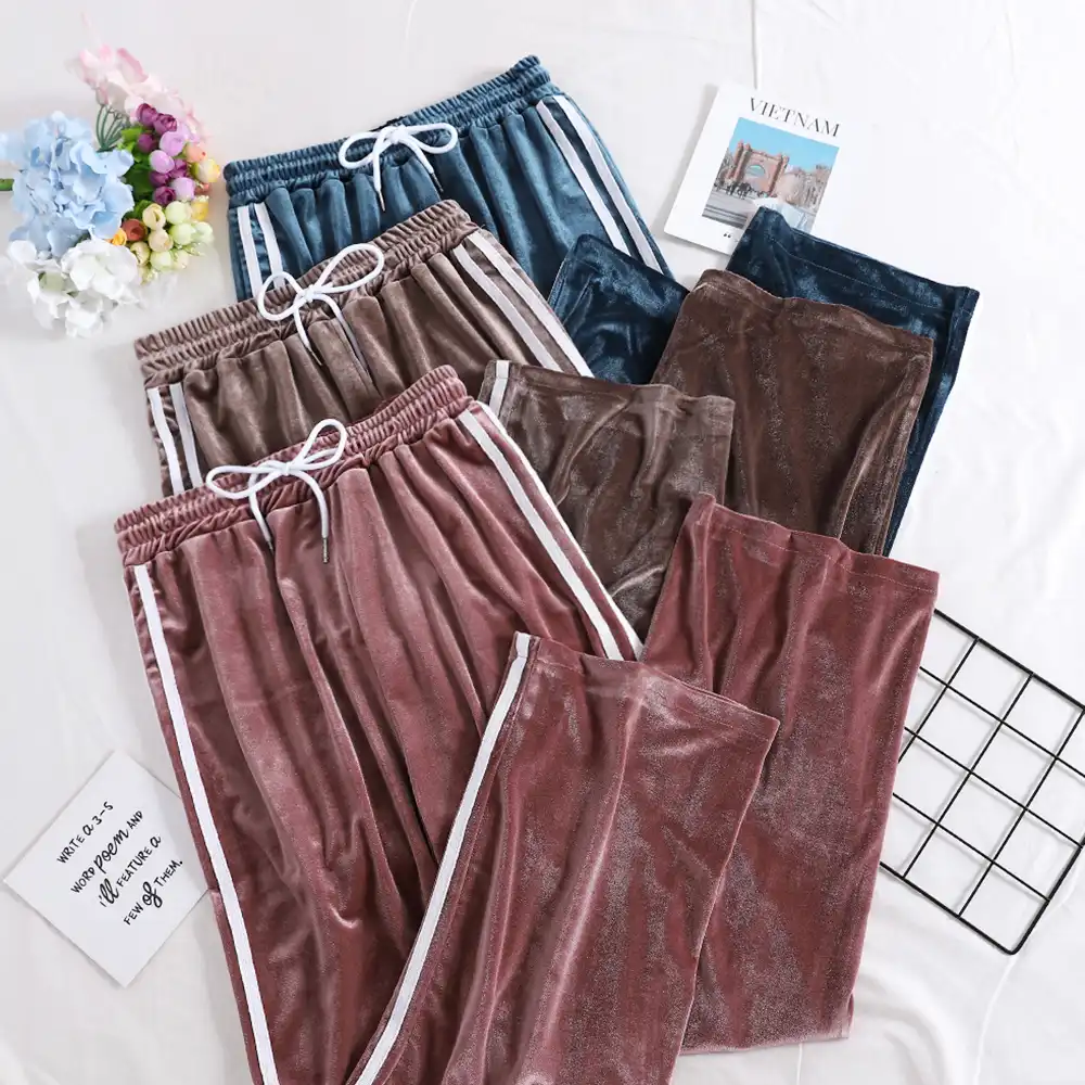 gold side stripe trousers