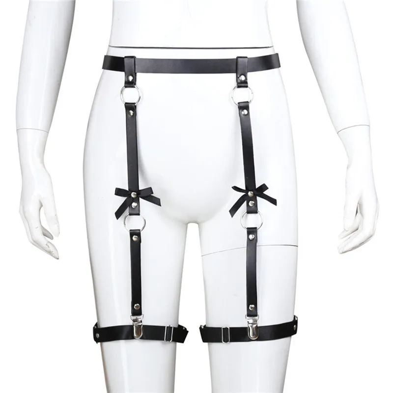 

Harajuku Lingerie Sexy Hot Erotic Harnesses Belts Fetish Bondage Underwear Suspender Gothic Punk PU Leather Harness Leg Garters