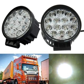 

42W Round Spot Beam LED Work Light for SUV, ATV, UTV, 4 x 4, Sand rails, Cars, Truck, Trailer, Forklift, Trains, Boat,