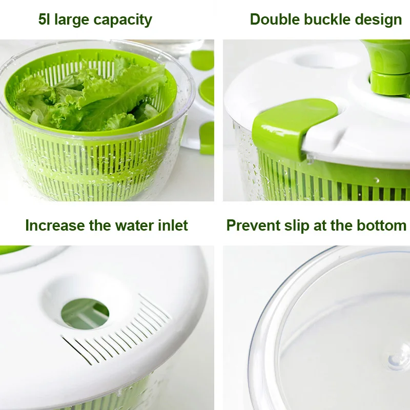 

Vegetable Fruits Dehydrator Manually Multifunction Drain Basket for Kitchen MJJ88