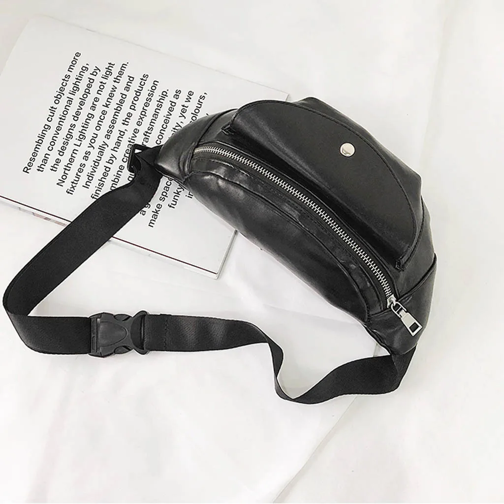 Поясная Сумка в стиле Харадзюку, Женская поясная сумка, нагрудная сумка, хип-хоп, хип-хоп, сумка-бум, сумка для путешествий из искусственной кожи, маленькая сумка для ключей для телефона#5