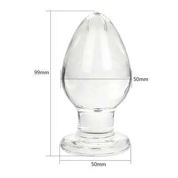 50mm Big Butt Plug Anal Dilator for Women Vaginal Expander Glass Dildos Female Masturbator Sex Toys Men Adults Erotic Products 2