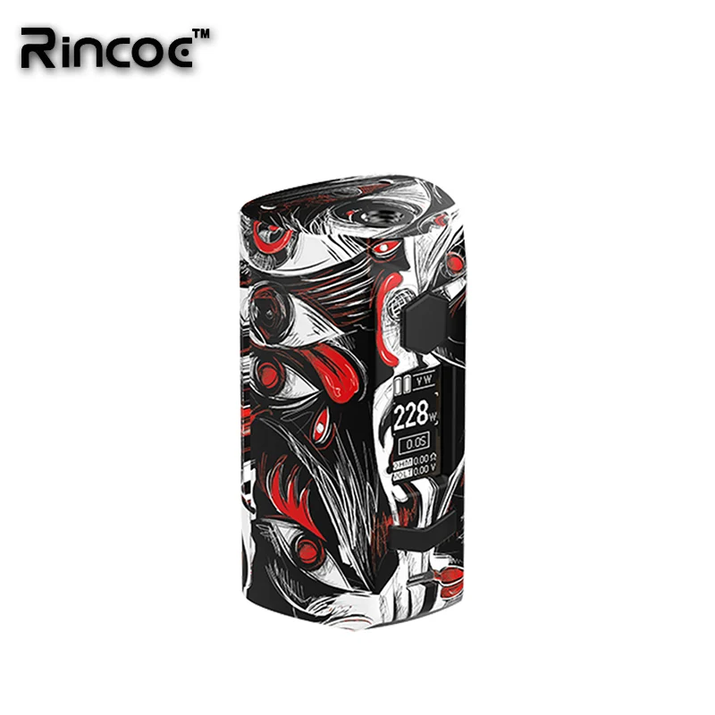 Новейший Rincoe Manto S Mesh 228W mod fit 6 мл Metis Mix Tank Питание от двух аккумуляторов 18650 Быстрая зарядка - Цвет: devils eye