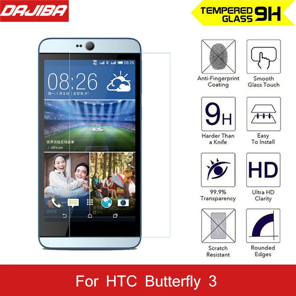 HTC HD Vidrio Protector De Pantalla Protección Touch película