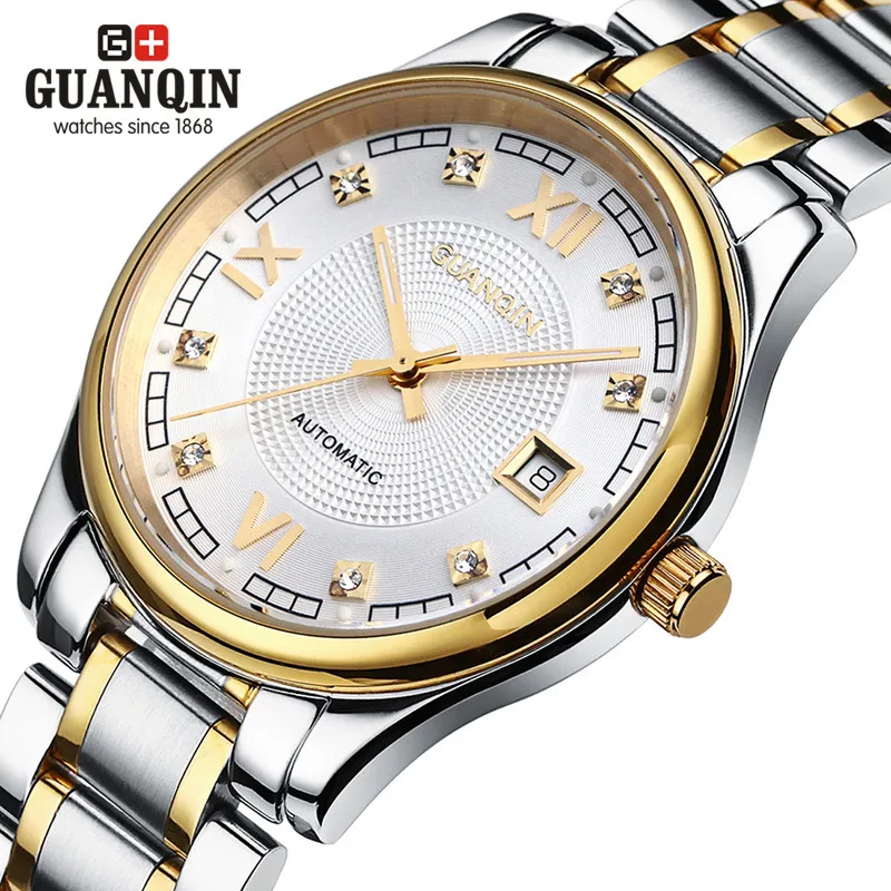 Luxury Men Wristwatch Automatic Watch Men Auto Date GUANQIN Men s Watches Waterproof Man Fashion Casual