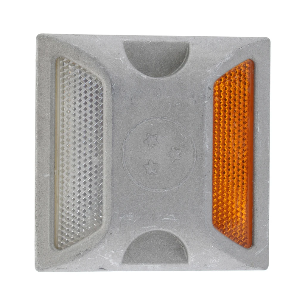 Aluminum Road Pavement Marker, Commercial Grade Reflective Road Stud, Silver