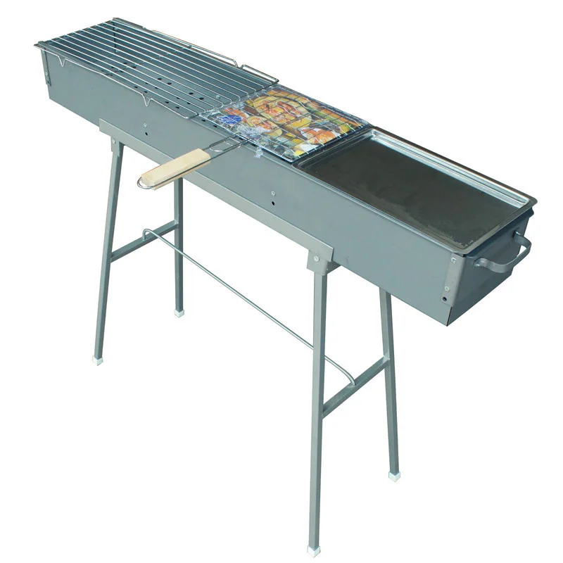 

Barbecue tools charcoal grill oven hot one meter long 18 wide plus lamb skewers outdoor large size commercial frame