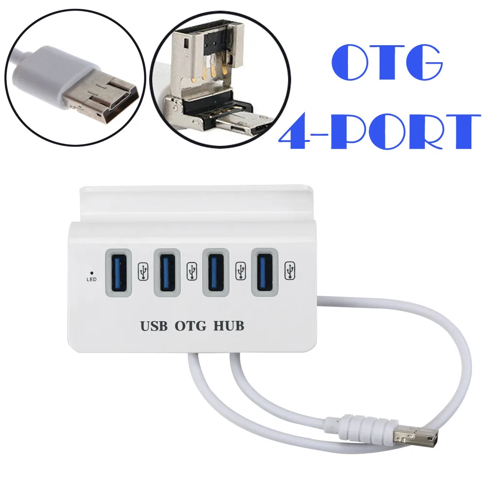 Buy new2018 Best Sale Micro USB OTG HUB 4 Ports USB 2.