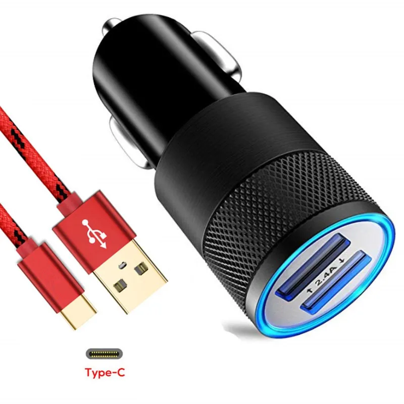 Быстрый переходник с двумя портами USB для зарядки в машине 3 фута кабель телефона