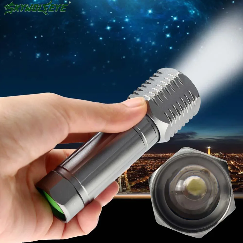 Zoomable Mini 2000LM Q5 LED Flashlight EDC Flashlight Waterproof 3