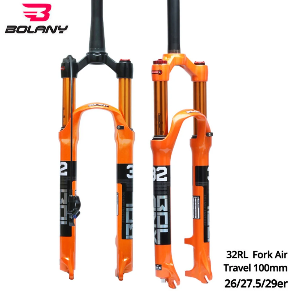 

Bolany Bike Front Fork 26er/27.5er/29er Inch 32 RL HL Magnesium Alloy Air Resilience Oil Damping MTB Bike Fork Bike Parts