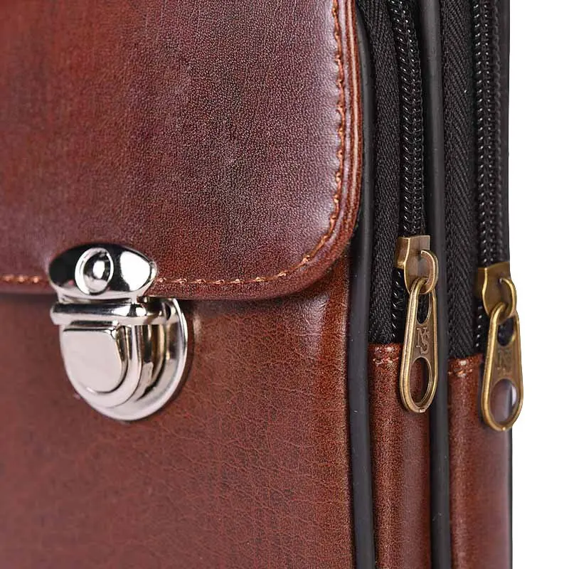Новые Для мужчин Для женщин в стиле ретро из искусственной кожи сумочка на ремне поясная сумка кошелек сумка на ремне сотовый телефон