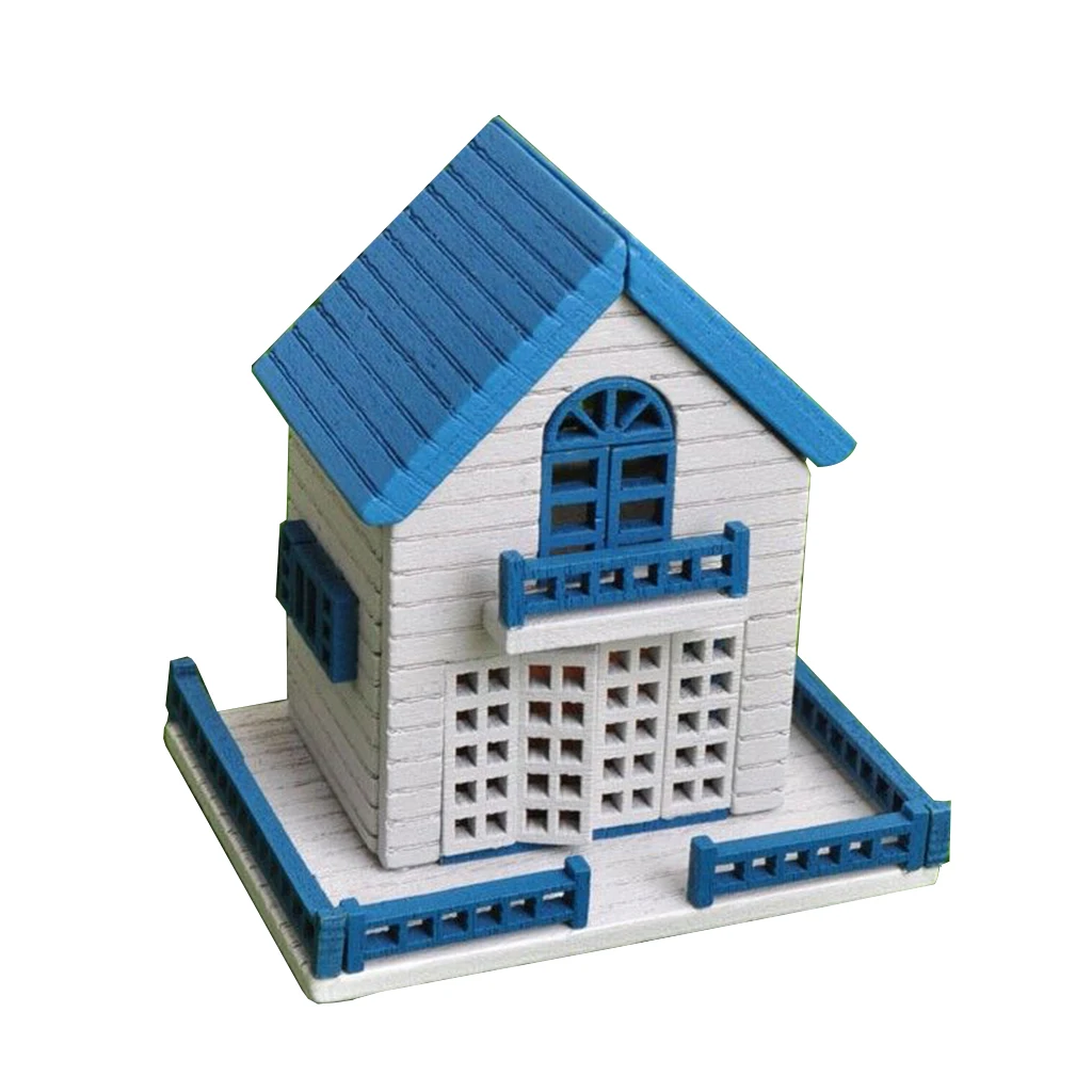 1:12 Dollhouse Miniatures DIY Doll House Kits Double Attic Assembly House Handcrafts Miniature Project DIY House
