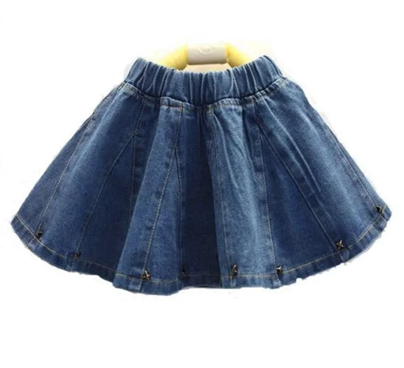 New Summer Spring Baby Girls Denim Skirts Children Jean Skirt Cute