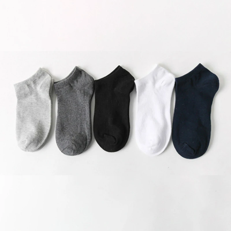 

Men and Women Fashion Socks Unisex Solid Color Cotton Slippers Short Paragraph and Socks Casual Comfort Gift 100% Cotton