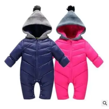 

2017 New Winter Toddler Baby Boy Boys Suit Top Pants Jumpsuit Warmth Plus Velvet Padded Clothing Free Shipping