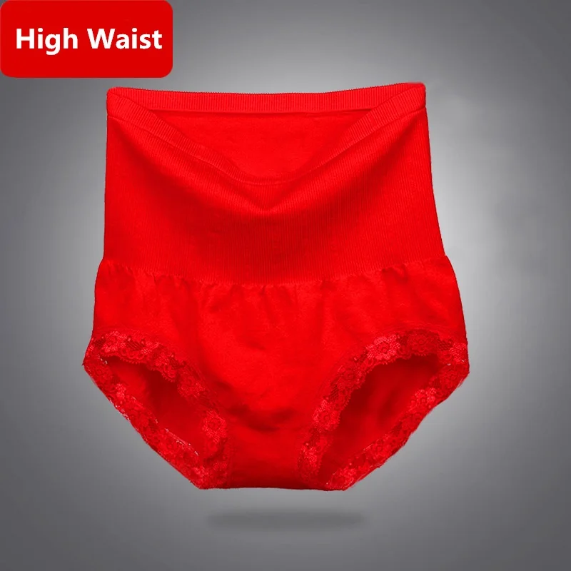 Women High Waist Panties Underwear Lace Abdomen Underwear Solid Breathable High Quality Seamless Briefs Culotte Woman Panties