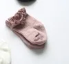 Детские носки высокого качества на весну-лето для детей от 0 до 6 лет хлопковые кружевные носки с манжетами для мальчиков и девочек модный дышащий сетчатый носки для малышей - Цвет: pink