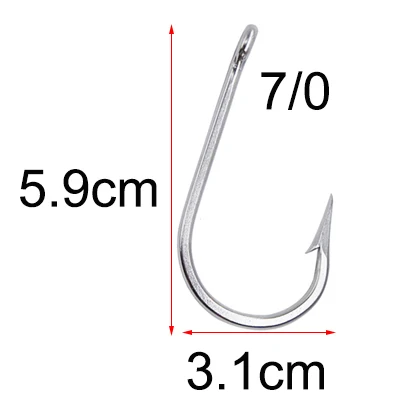 JSM 20 шт./лот 7732 нержавеющая сталь Акула рыболовные Крючки большая игра рыболовные аксессуары рыболовный крючок Размер 4/0-12/0 - Цвет: 7
