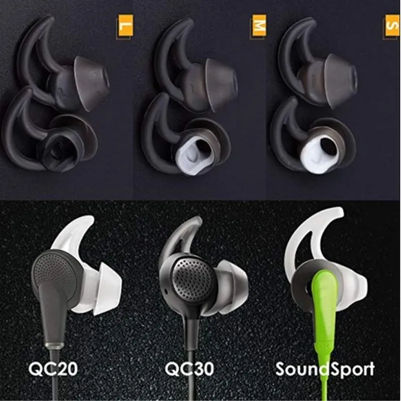 Silicone Replacement Earbuds Ear Tips for Bose QC20 QC30 SIE2 IE3
