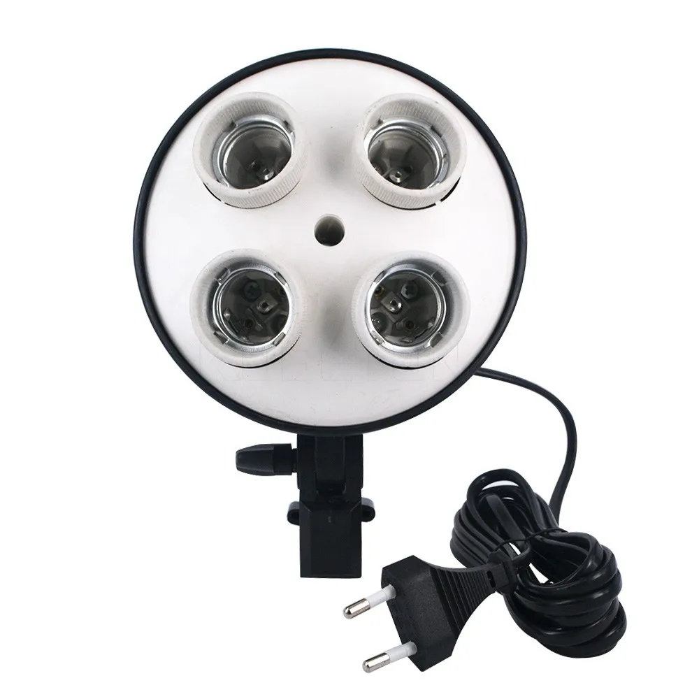 1 E27 to 4 E27 Socket Head 50 x 70cm 2727 Soft box Photo Video Studio Light E27 AC Power Diffuser Photo Studio Softbox (10)