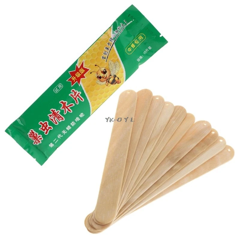 

10 Pcs/Bag Beehive Killer Acaricide Beekeeping Insect Repel Control Durable Wooden Sheet Prevent Bite Effective For Bee Case Box