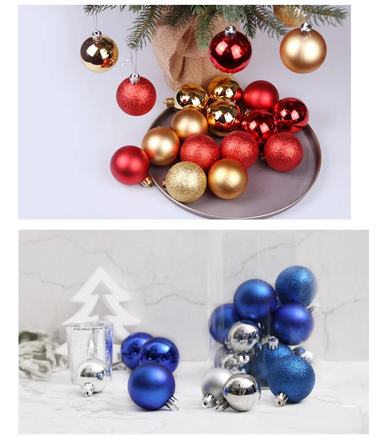 24 шт./лот, 3 см/1,2 дюйма, цветные украшения для рождественской елки, шаровые украшения, блестящий шар для украшения дома, украшение для бара и вечеринки