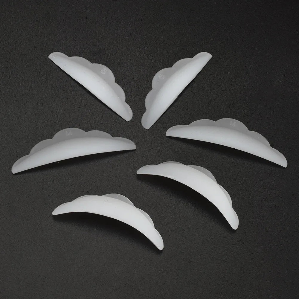 

Funmix 10pcs Silicone Eyelash Permanent Perm Curler Curling Root Lifting False Fake Eyelash Shield Pad Gasket Eyelash Assistant