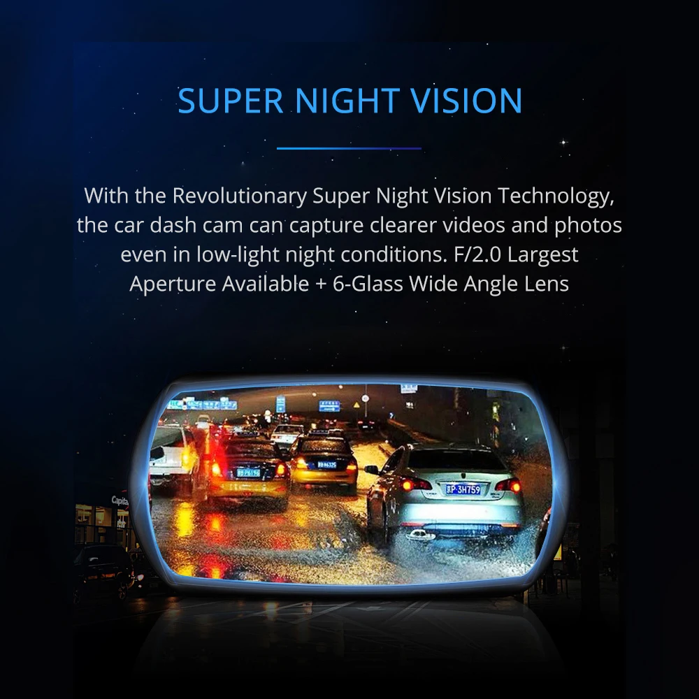 AZDOME M11 3 дюймов 2.5D ips Экран Dash Cam Видеорегистраторы для автомобилей Регистраторы HD 1080P Двойной объектив автомобиля видео камера приборной панели Ночное видение тире Камера gps