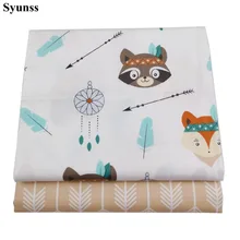 Syunss хлопчатобумажная ткань с рисунком медведя и стрелы, ручная работа, лоскутное шитье, детская ткань, постельные принадлежности, текстиль для квилтинга Тильда тиссус