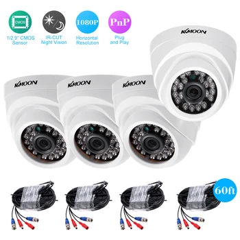 

KKmoon 4PCS 1080P 2000TVL AHD Camera Kits 1/2.9" CMOS Dome IR CCTV Camera 24pcs Infrared Lamps Night Vision Surveillance System