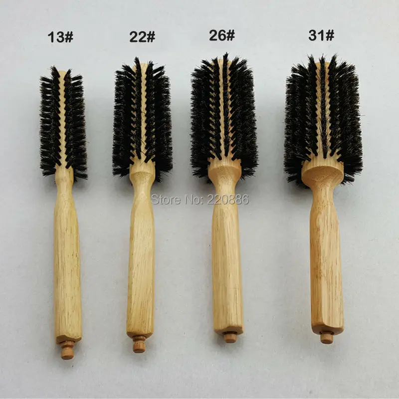 Wooden Hair Brush With Boar Bristle Mix Nylon Professional ...