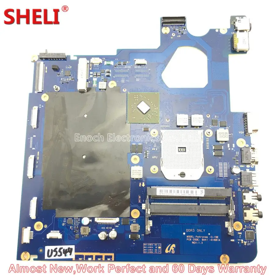 BA92-08673A BA92-08673B Laptop Motherboard For Samsung NP305V5A 305V5A Petronas-D-15E BA41-01681A HD 6470M 1GB 1