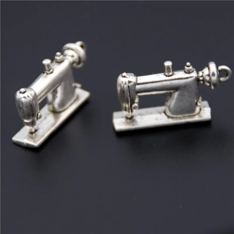 5pcs Bronze/Silver Color Sewing Machine Charm Pendant DIY Necklace Bracelet Bangle Findings 16x30mm | Украшения и аксессуары