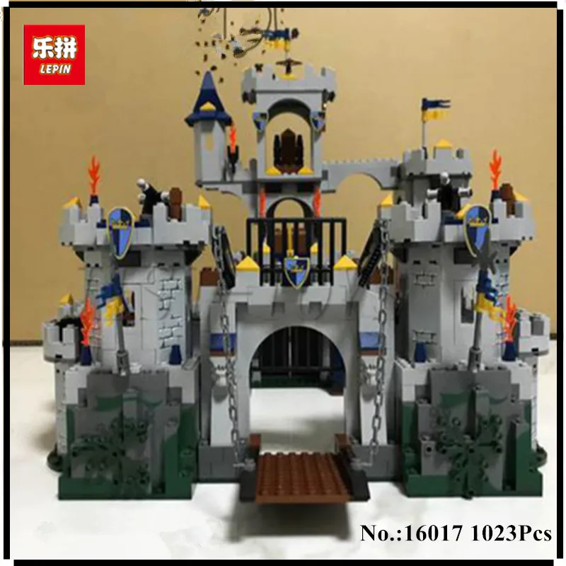 

PRESELL Lepin 16017 1023Pcs Castle Series The King`s Castle Siege Set Children Educational Building Blocks Bricks Toys Model